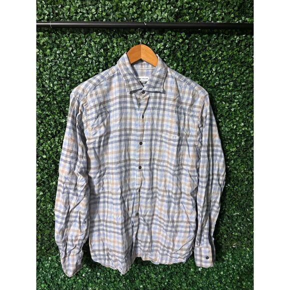 Peter Millar Men’s Plaid Button Down Sz Medium - Picture 1 of 3